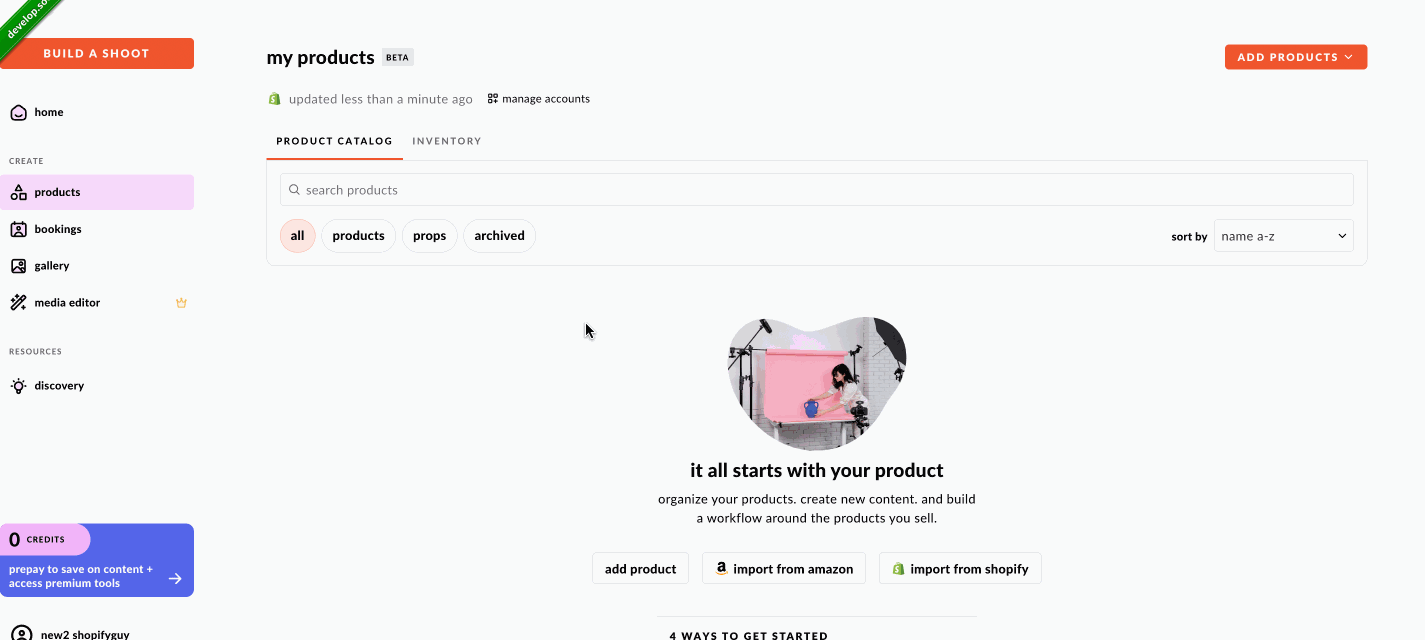 shopify product refresh example